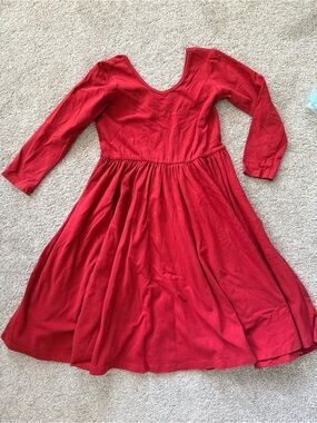 Alice and Ames Girls Red Long-Sleeve Twirl Dress